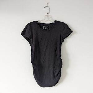 Motherhood Maternity Essential Black Scoop Neck Tee - Size M Cotton Blend